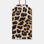 Crème Zwart Bruin Leopard Blush Roze Cadeaulabel (Achterkant)