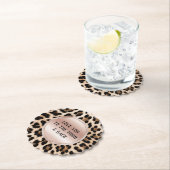 Crème Zwart Bruin Leopard Blush Roze Kartonnen Onderzetters (Insitu)