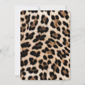 Crème Zwart Bruin Leopard Vrijgezellenfeest Kaart (Achterkant)