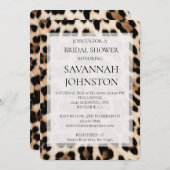 Crème Zwart Bruin Leopard Vrijgezellenfeest Kaart (Voorkant / Achterkant)