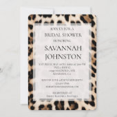 Crème Zwart Bruin Leopard Vrijgezellenfeest Kaart (Voorkant)