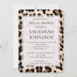 Crème Zwart Bruin Leopard Vrijgezellenfeest Kaart