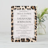 Crème Zwart Bruin Leopard Vrijgezellenfeest Kaart (Staand voorkant)