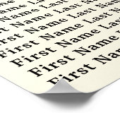 Crème Zwart Goud  Skelet Bruiloft Zitting Poster (Hoek)