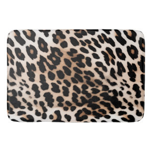 Crème Zwart Leopard Badmat