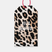 Crème Zwart Leopard Cadeaulabel (Voorkant)