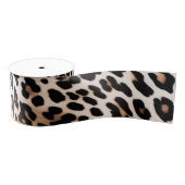 Crème Zwart Leopard Grosgrain Lint (Spoel)