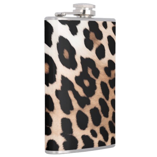 Crème Zwart Leopard Heupfles (Rechts)