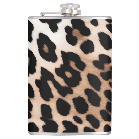 Crème Zwart Leopard Heupfles (Voorkant)
