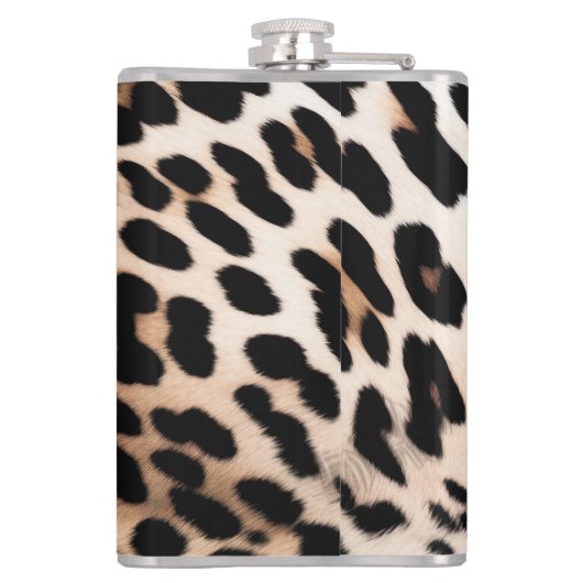 Crème Zwart Leopard Heupfles (Achterkant)