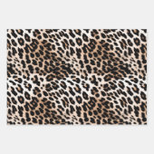 Crème Zwart Leopard Inpakpapier Vel (Voorkant)