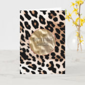 Crème Zwart Leopard Kaart (Gele Bloem)