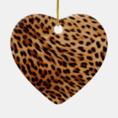 Crème Zwart Leopard Keramisch Ornament (Achterkant)