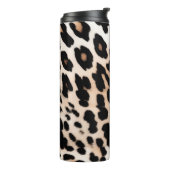 Crème Zwart Leopard Thermosbeker (Gedraaid links)