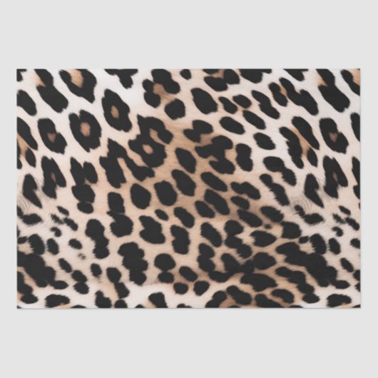 Crème Zwart Leopard Tissuepapier (Voorkant)