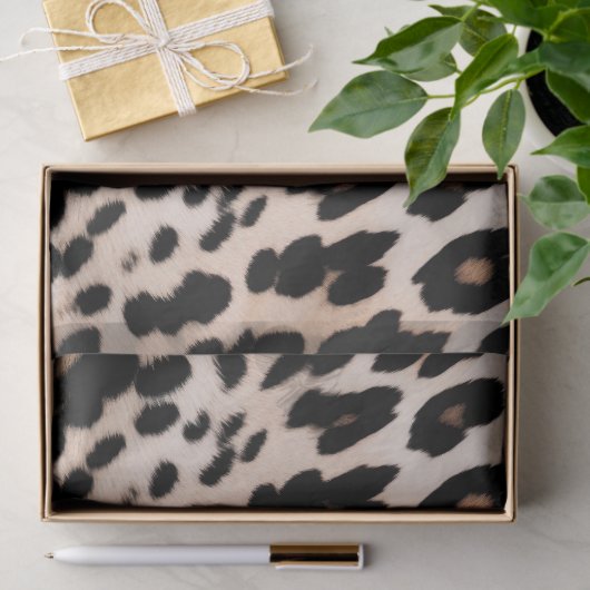 Crème Zwart Leopard Tissuepapier (Geschenk)