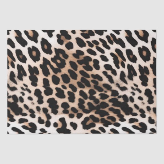 Crème Zwart Leopard Tissuepapier (Voorkant)
