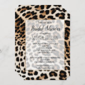 Crème zwart luipaardprint kaart (Voorkant / Achterkant)