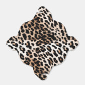 Crème zwart perzik luipaard bruiloft bedankdoosjes (Uitgevouwen)