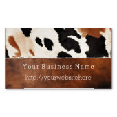 Crème Zwart Zuidwest Koeienhuid Magnetisch Visitekaartje (Voorkant)