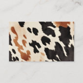Crème Zwart Zuidwest Koeienhuid Visitekaartje (Achterkant)