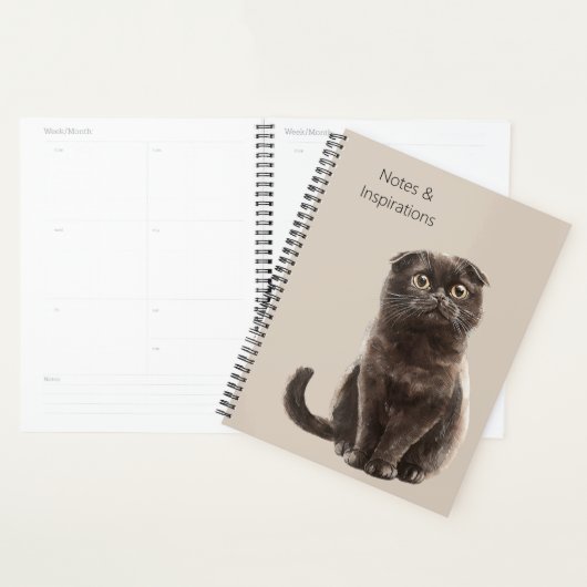 Crème Zwarte Kat Planner (Display)