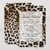 Crème Zwarte Luipaardprint Kaart (Voorkant / Achterkant)