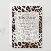 Crème Zwarte Luipaardprint Kaart (Voorkant)