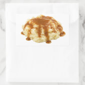 Crèmeaardappelpuree met jus rechthoekige sticker (Tas)