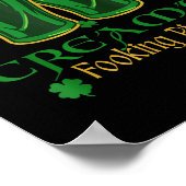 Crèmeachtige fookin pint st patricks day grappige poster (Hoek)