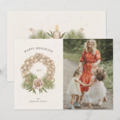 crèmeblad voor de feestdag, versierd met de grote  feestdagenkaart (Voorkant / Achterkant)