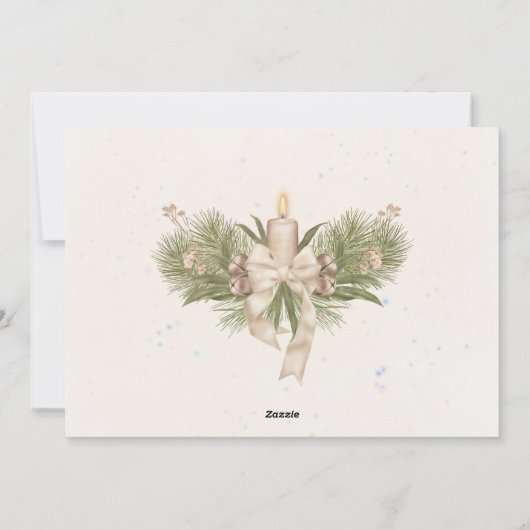 crèmeblad voor de feestdag, versierd met de grote  feestdagenkaart (Achterkant)