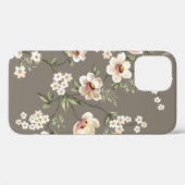 crèmebloemen met groen bladeren op br Case-Mate iPhone case (Achterkant (horizontaal))