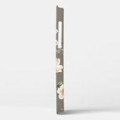 crèmebloemen met groen bladeren op br Case-Mate iPhone case (Achterkant / Links)
