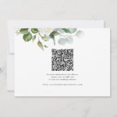 CrèmeBloemige Eucalyptus Script Calligrafie Bruilo Save The Date (Achterkant)