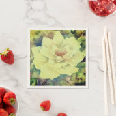 Crèmegele roos bloem tafel servetten (Insitu)