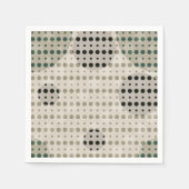 Crèmekleurige Abstract Polka Dots (Dark) g9 Servet (Voorkant)