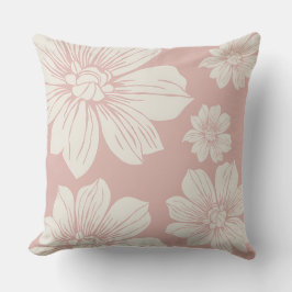 Crèmekleurige bloemen kussen