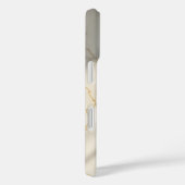 Crèmekleurige marmeren monogram Barely There iPhon Case-Mate iPhone Case (Achterkant / Rechts)