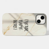 Crèmekleurige marmeren monogram Tough-stijl iPhone Case-Mate iPhone Case (Achterkant (horizontaal))