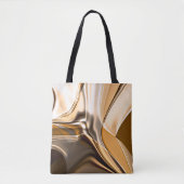 Crèmekleurige oranje tot bruine gedraaide reflecte tote bag (Voorkant)