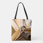 Crèmekleurige oranje tot bruine gedraaide reflecte tote bag (Achterkant)