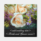 Crèmekleurige Rozen Magneet (Voorkant)