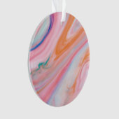 crèmekleurmarmer Acrylcirkel Orenmenas Ornament (voorkant)