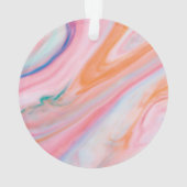 crèmekleurmarmer Acrylcirkel Orenmenas Ornament (achterkant)