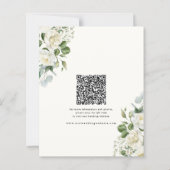 Cremige bloemige Eucalyptus bruiloft Save the date (Achterkant)