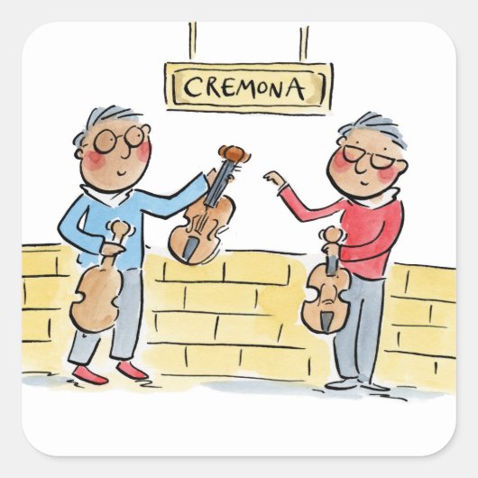 Cremona Vierkante Sticker (Voorkant)