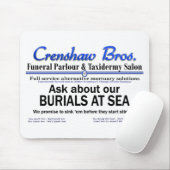 Crenshaw Bros Begrafenis bij Zee Promo Merch Muismat (Met muis)
