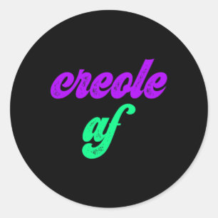 Creole Af Mardi Gras Louisiana Pride Gift T-shirt Ronde Sticker