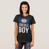 Creole Boy Belize Pride Belizean Flag Culture Afro T-shirt (Voorkant volledig)